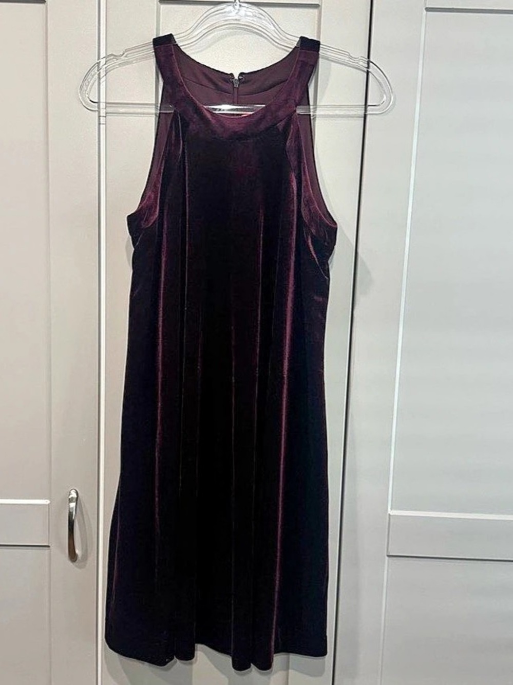 Betsy Johnson Velvet Maxi Dress in Burgundy Size Small Like New